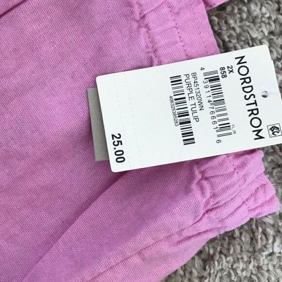 BP Purple Tulip Sleeveless Gathered Crop Tank Top Square Neck Women's NWT - Picture 6 of 6